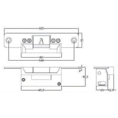 Monitored Mortise Electronic Door Strike