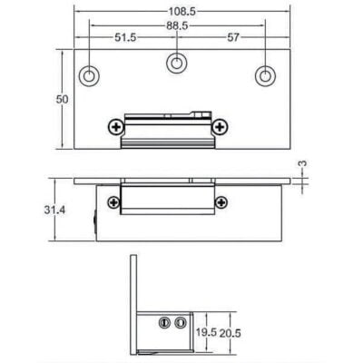 Surface Mount Electronic Door Strike