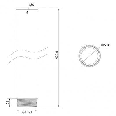 420mm Extender for Ceiling Mount Bracket - VSBKTA113