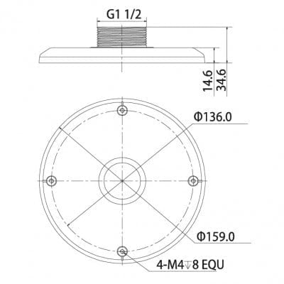 Adapter for Ceiling & Wall Mount Brackets - VSBKTA101