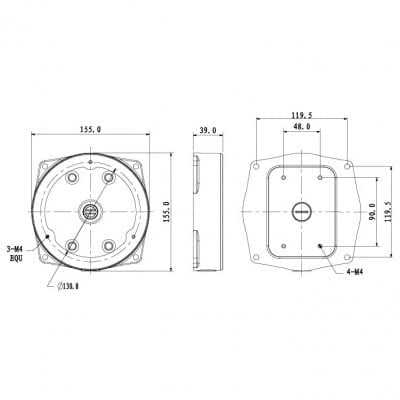 Adapter/Junction Box for Surveillance Cameras - VSBKTA132