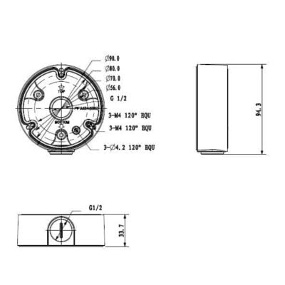 Adapter/Junction Box for Surveillance Cameras - VSBKTA135