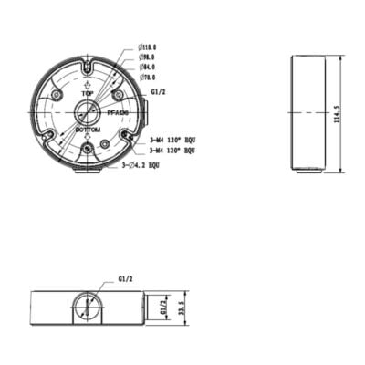 Adapter/Junction Box for Surveillance Cameras - VSBKTA136