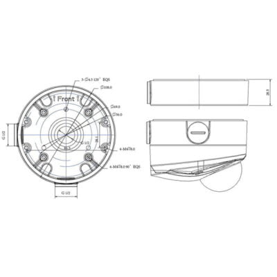 Adapter/Junction Box for Surveillance Cameras - VSBKTA139