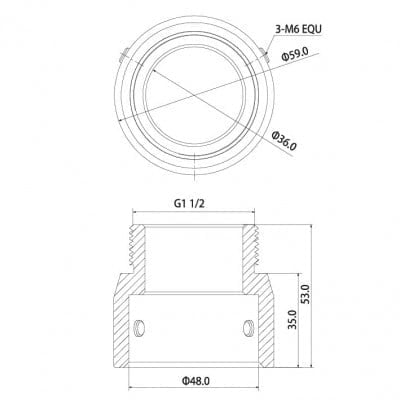 Ceiling/Wall Mount Adapter for PTZ Cameras - VSBKTA110