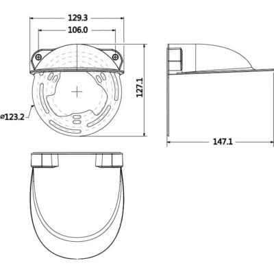 Rain Cover Dome Camera Wall Plate - VSBKTA200W