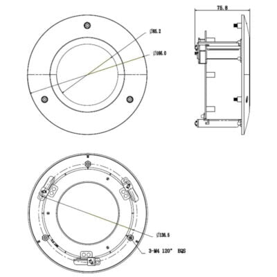 Recessed Ceiling Mount Bracket - VSBKTB200C