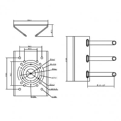 Triple Clamp Pole Mount Camera Bracket - VSBKTA150