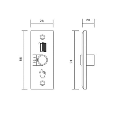 Slim Door Release Button