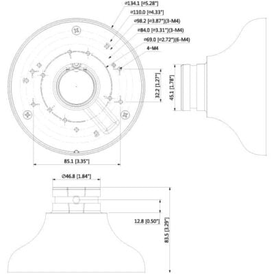 Adapter for Ceiling & Wall Mount Brackets - VSBKTA106