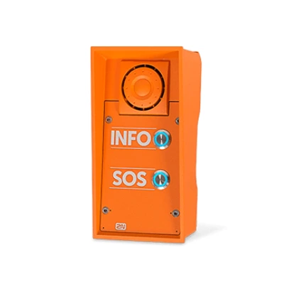 2N® IP Safety - 2 buttons & 10W speaker, INFO/SOS labels