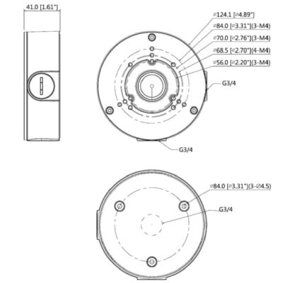 Adapter/Junction Box for Surveillance Cameras - VSBKTA130E