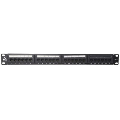 24-Port CAT6 Patch Panel (1U) - RMC-PP24-6