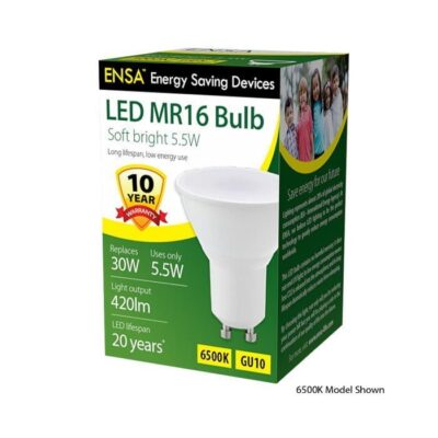 5.5W LED MR16 DownlightGU10 Bayonet (3000K) - LEDGL5WGU3K