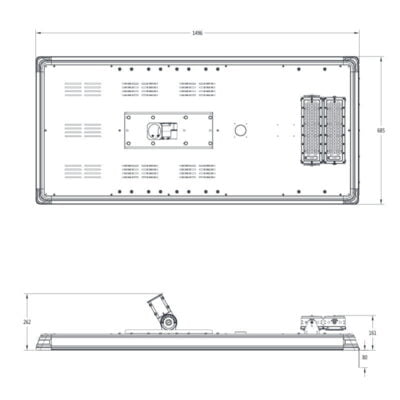 60W Microwave Sensor Solar LED Street Light - SSL-B60MC