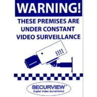 Securview CCTV Warning Sign A3 Size