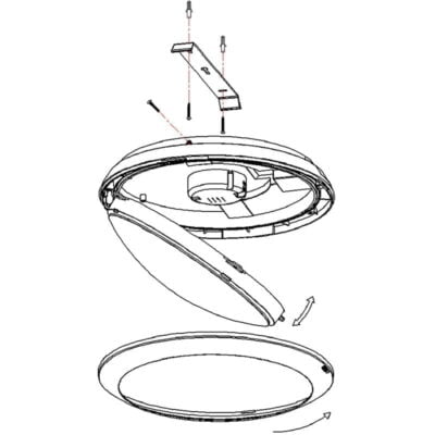 16W LED Oyster Light (5000K) - LOL-A16-C