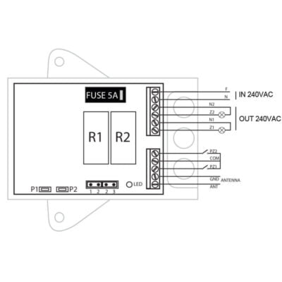 2 Channel Mains Voltage RF Receiver