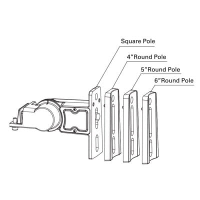 Pole Adjustable Bracket for LSL-B Street Lights