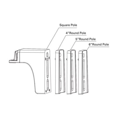 Pole Fixed Bracket for LSL-B Street Lights