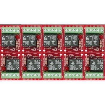 12/24VDC 10-Pack Relay Module (One 7A SPDT Relay)