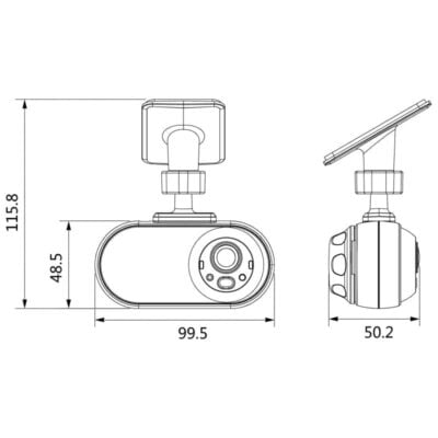 Mobile Series 1080p Fixed HDCVI Twin Dash Camera