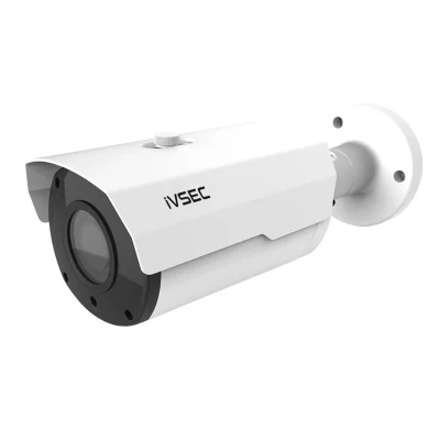 IVSEC Bullet IP Camera, 5MP @ 15fps, Motorised 2.8mm - 12mm Lens, POE, IP66, 40m IR