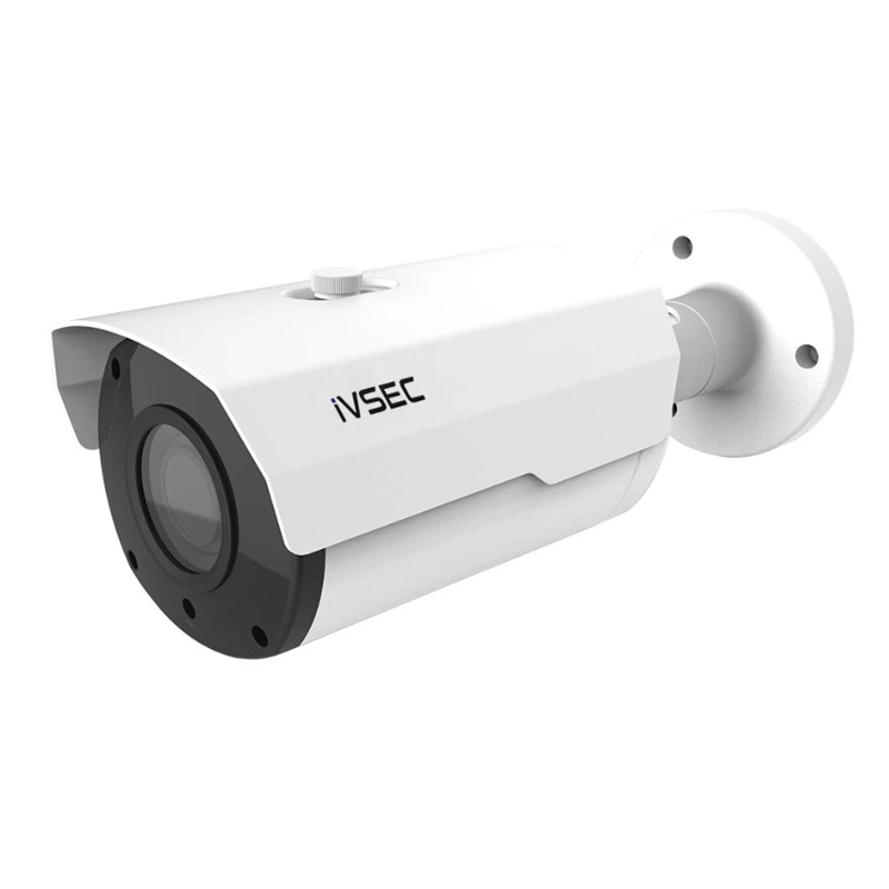 IVSEC Bullet IP Camera, 5MP @ 15fps, Motorised 2.8mm - 12mm Lens, POE, IP66, 40m IR