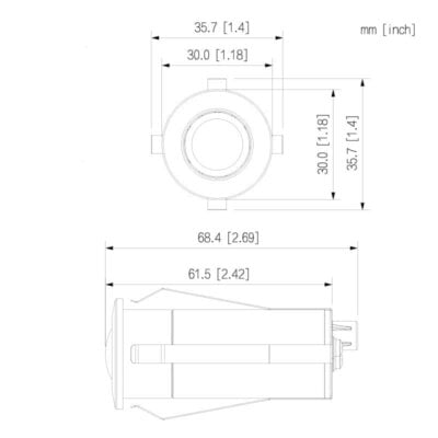 Mobile Series 1080p Fixed HDCVI Flush Mount Bumper Camera