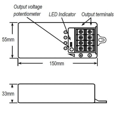 4 Channel 12VDC 5A Power Supply