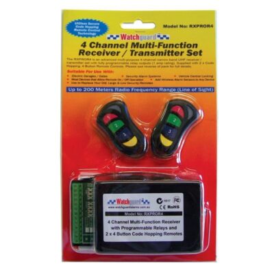 4 Channel Multi-Function Receiver / Transmitter Set - 433.92 MHz with Onboard Relays