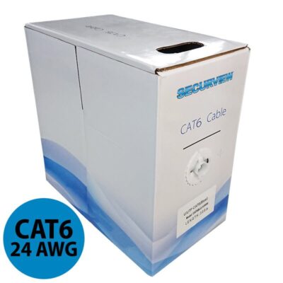 CAT6 Solid Core Cable Unshielded, 24AWG (Blue) - 305m Pullbox