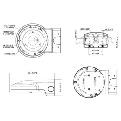 Rain Cover Dome Camera Bracket