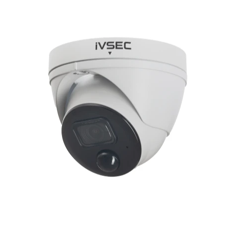 IVSEC Dome IP Camera, 8MP @ 20fps, 3.6mm Lens, POE, IP66, 30m IR, PIR Motion detection, AI