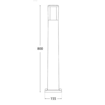 Carlo 6W Round LED Bollard (Grey)