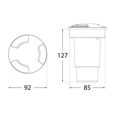 Ceci 6W In-Ground LED Lamp (Grey) - FU-CEC-6G