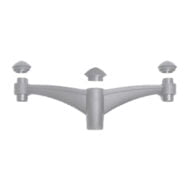 Midipilar Pole Bracket - Double (Grey)