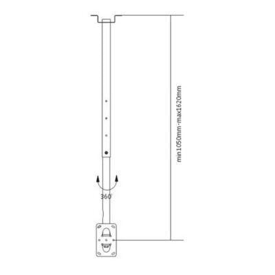 360° Rotating Ceiling Mount Mast