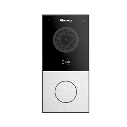 Akuvox E12W Surface Mount Video Intercom with one Button, Card Reader, and WiFi