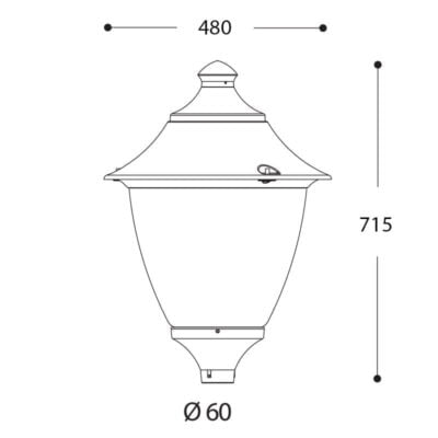 Gino 50W Classic LED Lamp (Grey)