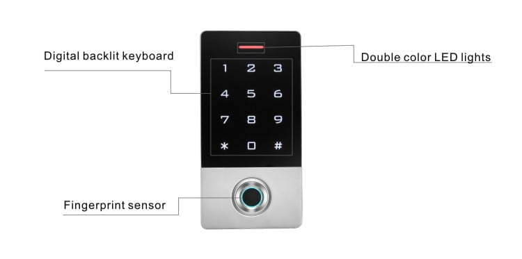 Standalone Touch IP68 Keypad with 125KHz RFID, Fingerprint Access, and WiFi (Tuya)