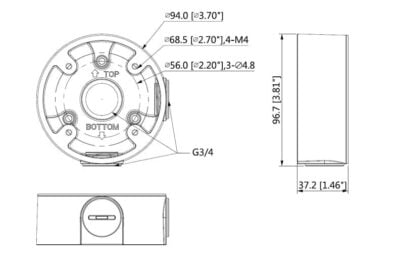 Adapter/Junction Box for Surveillance Cameras