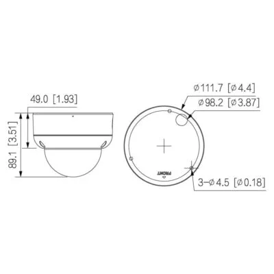 Professional AI Series 6.0MP Fixed Vandal Dome