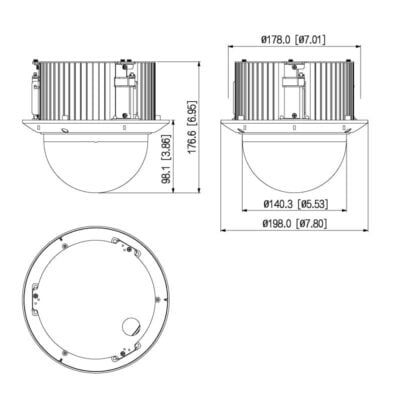 Professional AI Series 2.0MP PTZ Ceiling Mount Camera