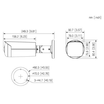 Professional AI Series 4.0MP Wide-Angle Bullet