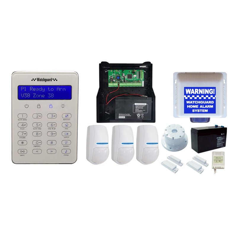 Complete 8 Zone Alarm System Expandable to 64 Monitored Zones