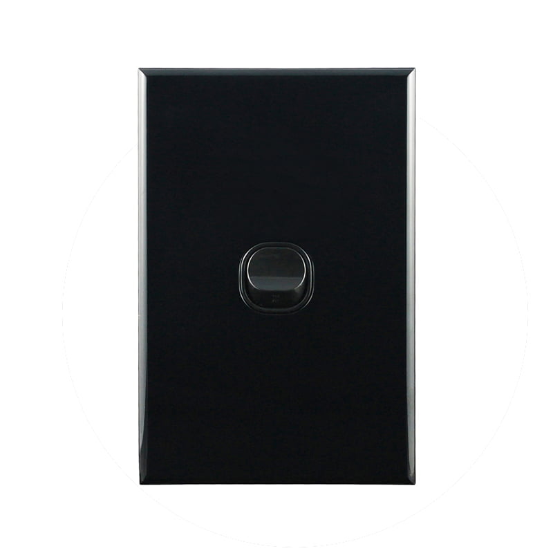 Basix S Series Light Switch 1 Gang - Black