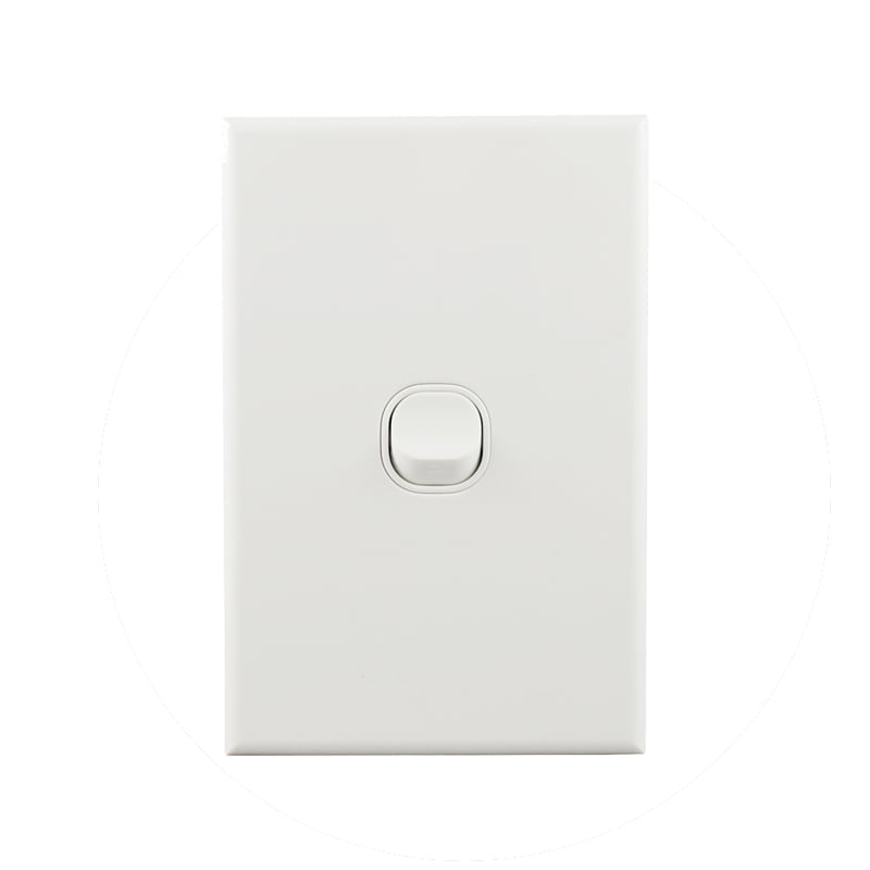 Basix S Series Light Switch 1 Gang - White