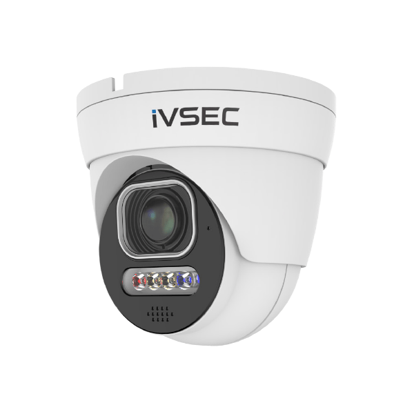 IVSEC TURRET IP CAM 8MP 25FP MOTORISED 2.8-12MM LENS FULL COLOUR ADV DET ADV IVS