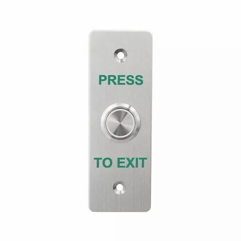 Press to Exit Button - SS - 115mm x 40mm